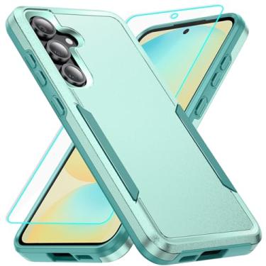 Imagem de Capa para Samsung Galaxy S24 FE com proteção de tela: Capa protetora resistente à prova de choque e à prova de arranhões para Samsung Samsumg Galaxy S24 FE-Verde