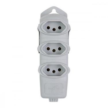 Imagem de Tomada Barra Daneva Tripla 2P+T 20A Cinza