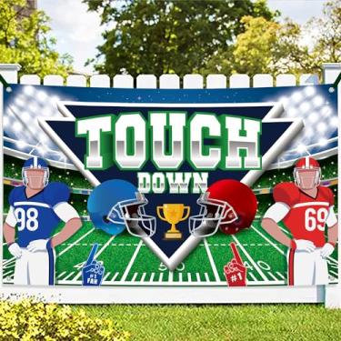 Imagem de KatchOn, XtraLarge — Faixa de toque para baixo – 182 x 111 cm | Pano de fundo de banner de futebol para lembrancinhas de festa de futebol | Decorações de festa de aniversário de futebol | Faixa para