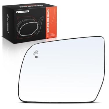 Imagem de A-Premium Vidro espelhado aquecido do lado esquerdo do motorista com placa de suporte - compatível com Ford Ranger XL/XLT 2019 2020 2021 2022 2023 - Espelho plano de visão lateral externa com detecção