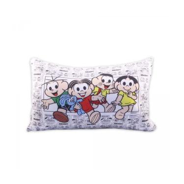 Imagem de Almofada Retangular Gibi Preto E Branco Isopor  Turma Da Mônica - Tasc