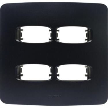 Imagem de Placa Alumbra Gracia 4X4 Preta (4 Modulos Distanciados) 85697