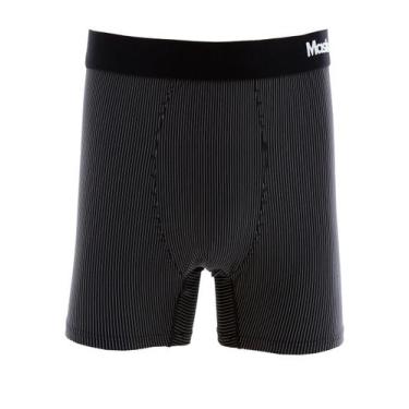 Imagem de Cueca Boxer Mash 045.00 Masculina Casual Risca De Giz Microfibra T. P/