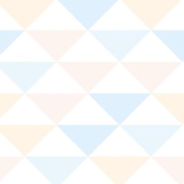 Imagem de Papel De Parede Triangulo Azul Rosa Laranja Branco Adesivo