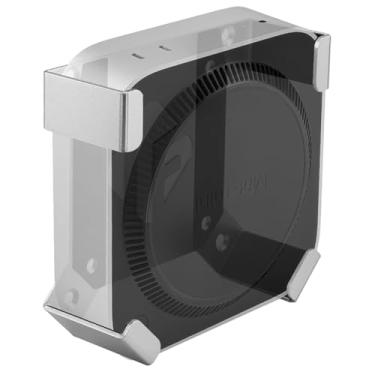 Imagem de IFCASE Suporte para Mac mini M4 Pro, monitor traseiro, embaixo da mesa, suporte de parede para Mac mini M4/M4 Pro 2024 compatível com suporte VESA com almofada antiarranhões (prata), pacote com 2