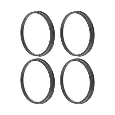 Imagem de VekAuto Anéis centralizados de cubo de roda de carro de 100,1 mm a 93,1 mm rodas de policarbonato preto eixo central amortecedor Hubrings 4 peças