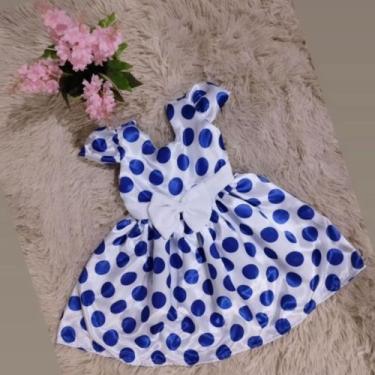 Imagem de Vestido Infantil Menina Elegante Anos 80 Bolinhas - aurea, Branco com 