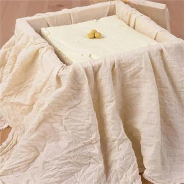 Imagem de Filtro de alimentos gaze cru para coar algodão natural reutilizáveis filtros de pano de queijo para leite de amêndoa iogurte nozes saco de leite coador (100 x 100 cm)