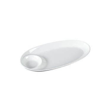 Imagem de Prato de mesa branco, imitação de porcelana lanche multi-grade prato de lanche - 9013