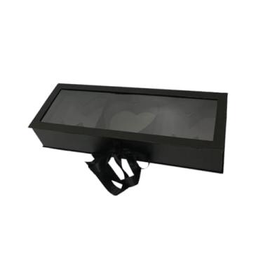 Imagem de oshhni Mom Caixa de presente de flor em forma de carta 56x20x10.4cm Material de papelão vazio Material leve decoração do dia das mães, Preto