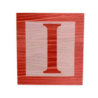 Imagem de Cubo Rosa Letra Vermelha com Aplique Festa Chá de Bebê Decoração 8x8x8