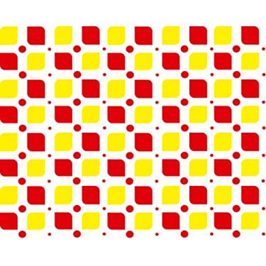 Imagem de Papel De Parede 3m Pastilhas Coloridas Vermelho e Amarelo Autocolante