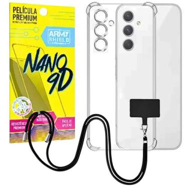 Imagem de Capinha Com Cordão Galaxy S24fe + Película de Cerâmica 9D - Armyshield
