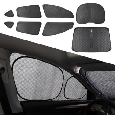 Imagem de EVFITUS 8 peças para Tesla Model Y capas de janela janela lateral privacidade sombra para acessórios Tesla modelo Y