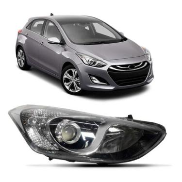 Imagem de Farol I30 2013 a 2016 Eletrico Com Motor Sem Entrada Xenom - TYC, Dire