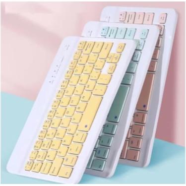 Imagem de Conjunto Teclado E Mouse Bluetooth Portátil 10 Polegadas - AMARELO