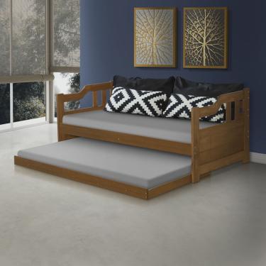 Imagem de Sofá Cama com Cama Auxiliar em Madeira Zurique