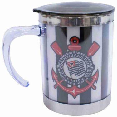 Imagem de Caneca Térmica Com Tampa 450Ml - Corinthians