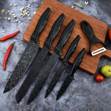 Imagem de Kit 5 Faca Premium alta qualidade laminas conjunto utensílios - B-MAX