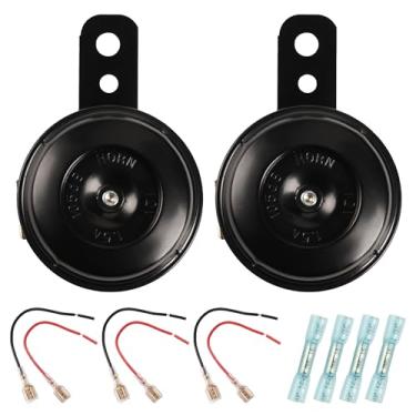 Imagem de JORMIX 2 buzinas elétricas universais para motocicletas de 12 V 105 dB, adequadas para a maioria dos carros de passageiros, veículos, quadriciclos, scooter, motos de sujeira/bolso e triciclo, 63 mm
