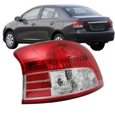 Imagem de Silscvtt Substituição do conjunto de luzes traseiras de freio traseiro para Toyota Yaris Sedan 2007-2012 LH 8156152550, TO2818133