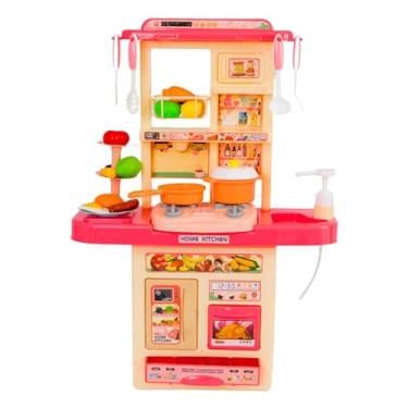 Imagem de Cozinha Infantil de Brinquedo Grande Completa Solta Água e Som Com Acessórios Completa