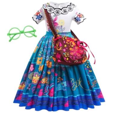 Imagem de Vestido Encanto Mirabel, Fantasia Infantil Com Bolsa e Óculos (M)