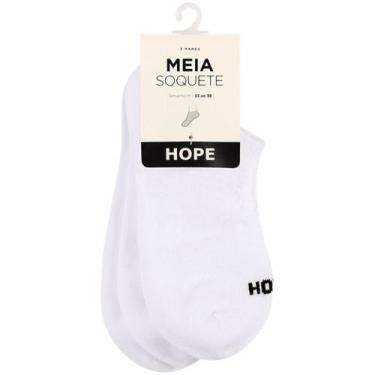 Imagem de Kit 3 Pares Meias Soquete  Unissex Hope Calcanhar Verdadeiro Básica, B