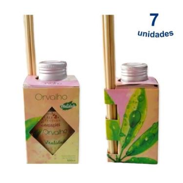 Imagem de Kit 7 Aromatizador Ambiente 100ml Difusor Vareta Luz Aromas Aromatizan