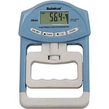 Imagem de Medição de força de aderência, dinamômetro digital de mão, medição de força de aderência, captura automática, potência de aderência eletrônica, 90 kg (azul)