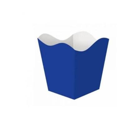 Imagem de Cachepô Azul Royal 10x10x6,5cm  Kit com 40 Unidades para Decoração e L