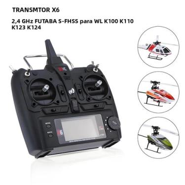 Imagem de Transmissor XK X6 para XK K100 K110 K123 K124 RC Helicóptero Acessório