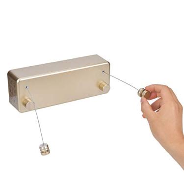 Imagem de Varal Retrátil, Varal de Roupas de Roupa Interior para Roupas Pesadas Secagem Lavanderia Lavander (9024g de roupas de corda dupla dourada)