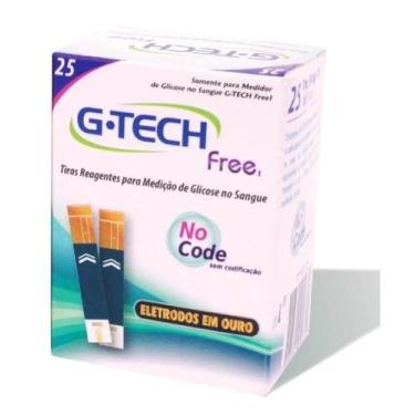 Imagem de Tiras Reagentes para Medição de Glicose G-Tech Free com 25 unidades