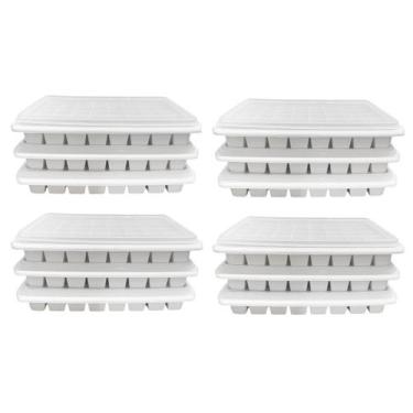 Imagem de Forma De Gelo Com Tampa Sem Bpa 40 cubos - 12 Unidades - Plasnorthon, 