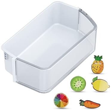 Imagem de Rimous DA97-12650A Prateleira de porta de geladeira cesto de porta (direita) substituição para geladeira Samsung DA63-07104A, DA63-06963A, AP5620330, 2692337, PS4176653, com 5 peças de ímãs de