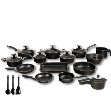 Imagem de Conjunto Panelas 17 Pc Antiaderente Panela Pressão 2L - Alumínio Imper