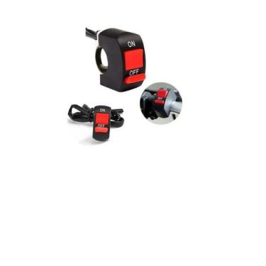 Imagem de Chave para guidão de moto com botao liga desliga - LIDERAUTO