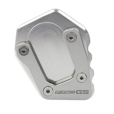 Imagem de Acc-Creativity Suporte de pé de motocicleta com ampliador lateral para placa de extensão compatível com BMW F850GS F750GS 2021 (F750GS, prata)