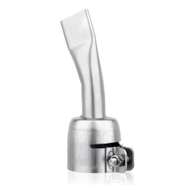 Imagem de SWIGRANCE Bocais de soldagem a ar quente 20 mm de largura da boca, substituição de bocal de ponta de soldagem plana estreita de aço inoxidável para pistola de calor de soldador de plástico de ar