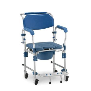 Imagem de Cadeira de Banho Higienização D60 Em Aluminio Dobrável Até 150kg Dellamed
