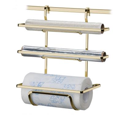 Imagem de Sup Porta Rolo Papel Toalha Cozinha Dourado Future 2801dd