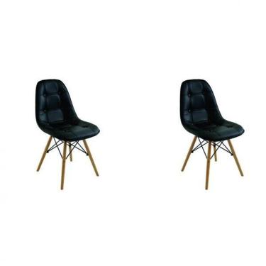Imagem de Conjunto 2 Cadeiras Botone Eiffel Rivatti Preto