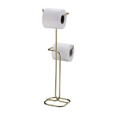 Imagem de Suporte Papel Higiênico Chão Piso Dourado Future 1176dd