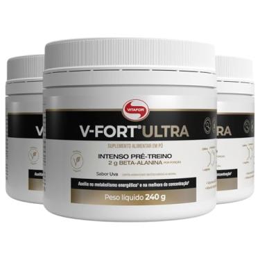 Imagem de Kit 3 V Fort Ultra Vitafor 240g Uva