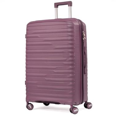 Imagem de Mala De Viagem Grande Expansível 32Kg Polipropileno 8 Rodas 360 Giratória Para Despachar Rígida Leve Tamanho G Viagem Internacional Resistente (ROXO, Grande)