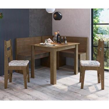 Imagem de Conjunto Canto Alemão com Mesa e 2 Cadeiras - Móveis Canção