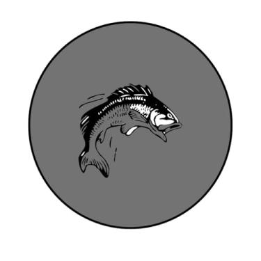 Imagem de Adesivo Decorativo Redondo de Peixe, 200mm, Modelo Variado, Personalizado (PEIX291, PAPEL COUCHÉ190, 200MM)