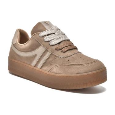 Imagem de Tênis Via Marte Feminino Camurça Casual 216-001-01, 36, Marrom claro, 