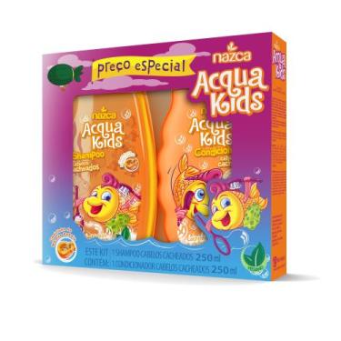 Imagem de Kit Acqua Kids Cabelos Cacheados Shampoo 250ml + Condicionador 250ml -
